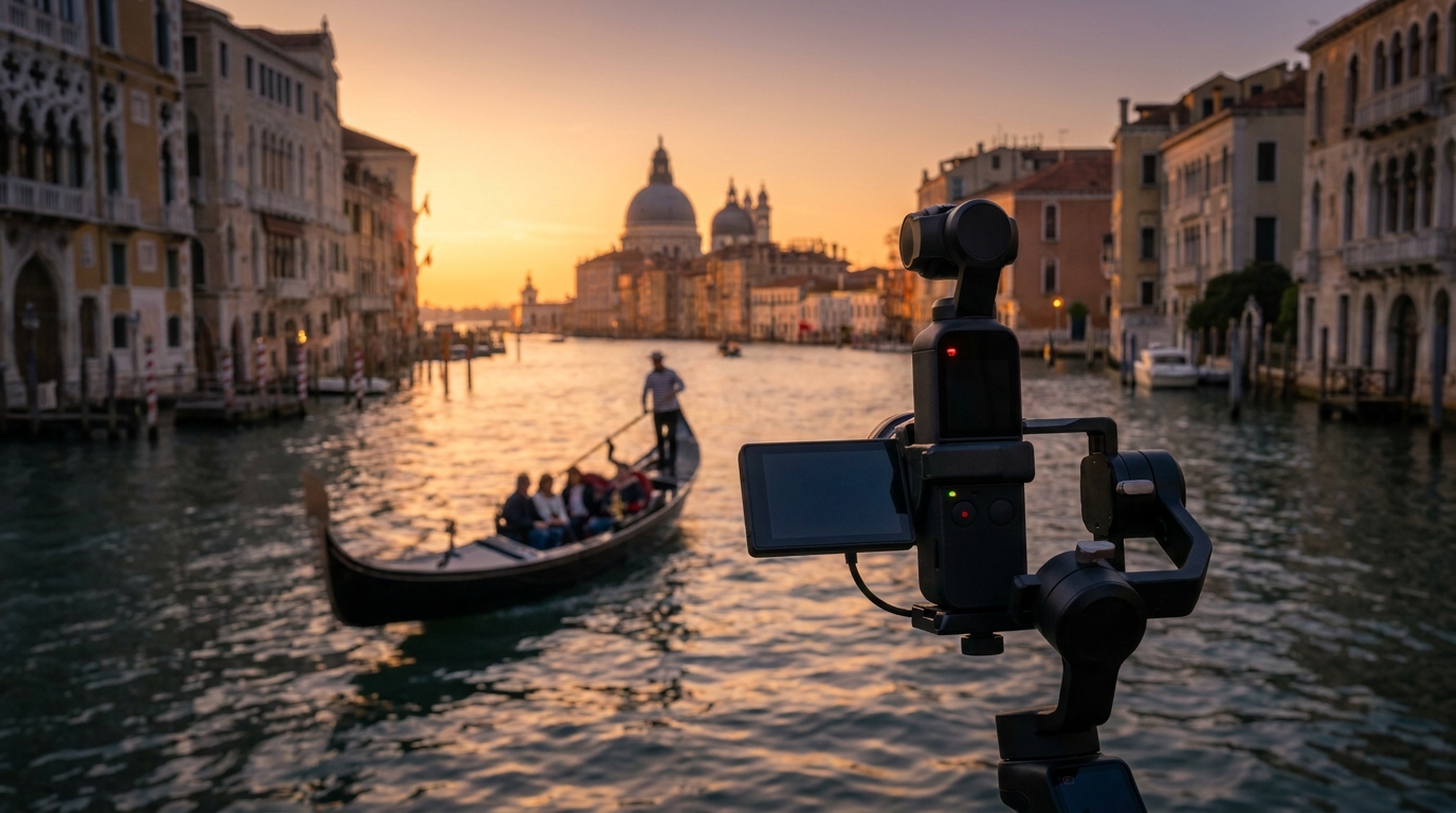 DJI Osmo Pocket 4P en Venecia: la cámara de bolsillo que quiere ser cine